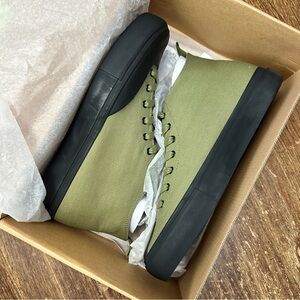 Clearweather Kenny Olive Green Vegan Hemp Men's Midtop Shoes